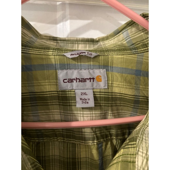 Carhartt Plaid Shirt‎ Relaxed Fit Long Sleeve Workwear 2XL - Picture 2 of 5